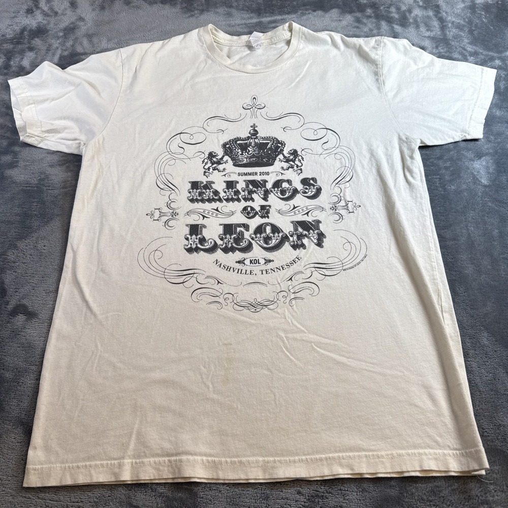 Next Level Kings Of Leon Summer 2010 Nashville Tour Shirt White Large